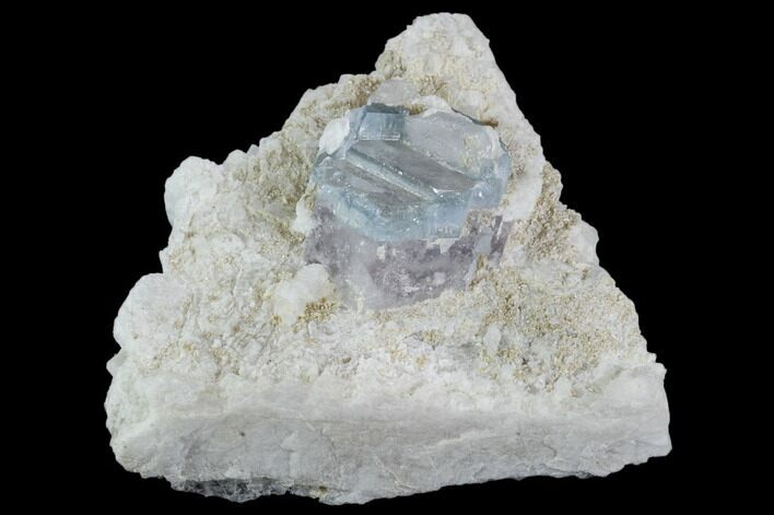 Aquamarine/Morganite Crystal in Albite Crystal Matrix - Pakistan #111365
